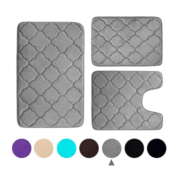 Memory Foam Bath Rug 3 PCS Set